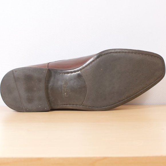 Santoni Men's Shoe Apron Derby Calfskin Almond Toe UK7.5 VGUC ๐ฎ๐น - Picture 7 of 8